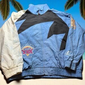 Vintage 1995 Super Bowl XXIX Miami Logo Athletic Shark Tooth Mens XL Jacket